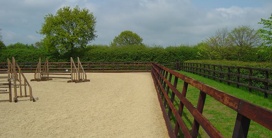Menage and stud fencing, groundwork and construction